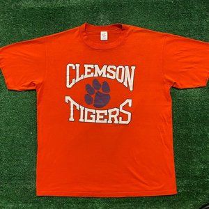 Vintage 80s Clemson Tigers Single Stitch College Sports Tee